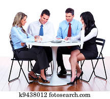 Group of business people working.