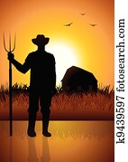 landwirt, und, seine, scheune landwirt, und, seine, scheune