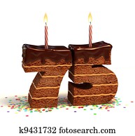 number 75 shaped chocolate cake number 75 shaped chocolate cake