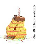 number four shaped cake number four shaped cake