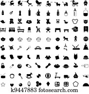 Baby, symbol, satz Clip Art | k9083336 | Fotosearch