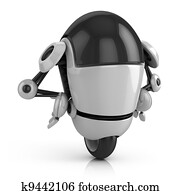 funny robot 3d illustration funny robot 3d illustration