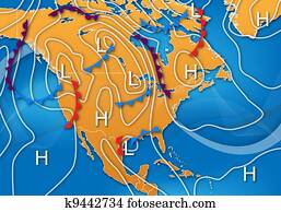 Weather Map of North America Weather Map of North America