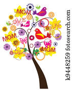 árvore, para, dia mãe