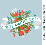 שמח יום האם, פרחוני, דש