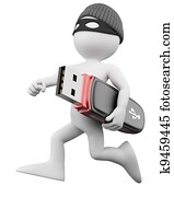 3d, ladrão, -, hacker