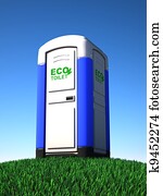 portable toilet on grass portable toilet on grass