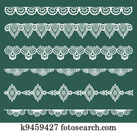 Set of Lace Ribbons - for design and scrapbook - in vector Set of Lace Ribbons - for design and scrapbook - in vector