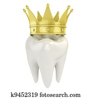 single tooth with golden crown single tooth with golden crown
