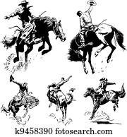 Vector Vintage Rodeo Graphics Vector Vintage Rodeo Graphics