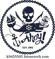 vindima, náutico, ilustração