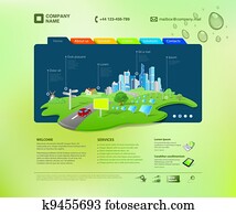 Website template. Infographics Website template. Infographics