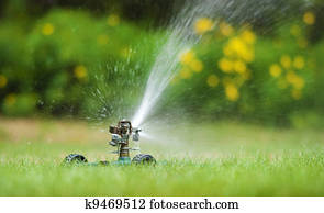 Automatisch, sprinkler, bewässerung, garten Stock Bild | k25041760