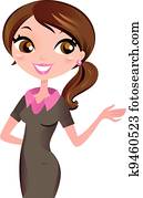 carreira negócio, mulher, isolado, branco