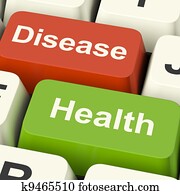 Disease And Health Computer Keys Showing Online Healthcare Or Treatments Disease And Health Computer Keys Showing Online Healthcare Or Treatments
