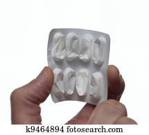 Empty medication pain killers blister pack