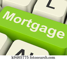 Mortgage Computer Key Showing Online Credit Or Borrowing Mortgage Computer Key Showing Online Credit Or Borrowing