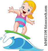 Surfing girl Surfing girl
