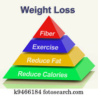 שקלל הפסד, פירמידה, להראות, סיב, התאמן, שומן, ו, קלוריות