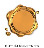 Golden wax seal Golden wax seal