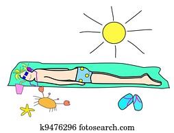 Sun Bath and holiday