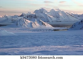 ártico, geleira, paisagem