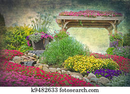 floral trellis with waterfall floral trellis with waterfall