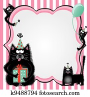 Kitty cat birthday party invitation Kitty cat birthday party invitation
