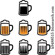 vector beer mug symbols vector beer mug symbols