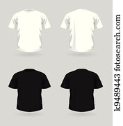 vettore, set, di, t-shirts