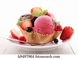 dessert, ice cream dessert, ice cream