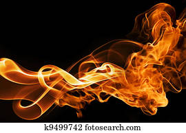 fire and smoke on a black background fire and smoke on a black background