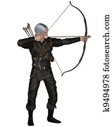 Old Medieval or Fantasy Archer Old Medieval or Fantasy Archer