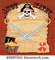 Pirate party invitation.