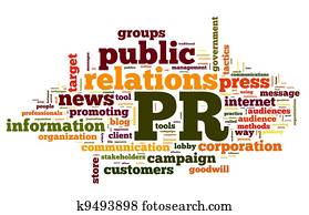 Public relations concept in tag cloud Public relations concept in tag cloud