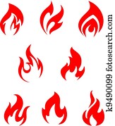 Red fire flames Red fire flames