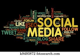 social, medios, en, etiqueta, nube