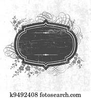 vetorial, grunge, quadro, e, ornamentos