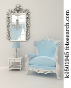 Baroque furniture in luxury interior Baroque furniture in luxury interior