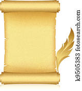 gold scroll and feather gold scroll and feather