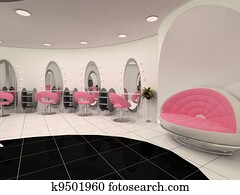 Interior of Professional beauty salon Interior of Professional beauty salon