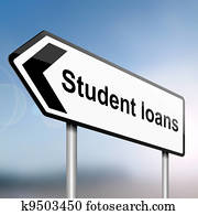 student loans concept.