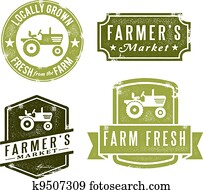 vindima, fresco, mercado fazendeiros, selos