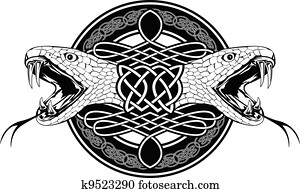 snake and Celtic patterns snake and Celtic patterns