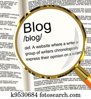 Blog Definition Magnifier Showing Website Blogging Or Blogger Blog Definition Magnifier Showing Website Blogging Or Blogger