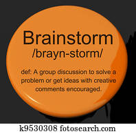 Brainstorm Definition Button Shows Research Thoughts And Discussion Brainstorm Definition Button Shows Research Thoughts And Discussion