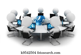 3d, לבן, אנשים, קשר