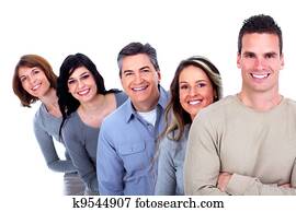 Group of happy people.