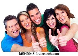 Group of happy people.