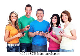 Group of happy people.